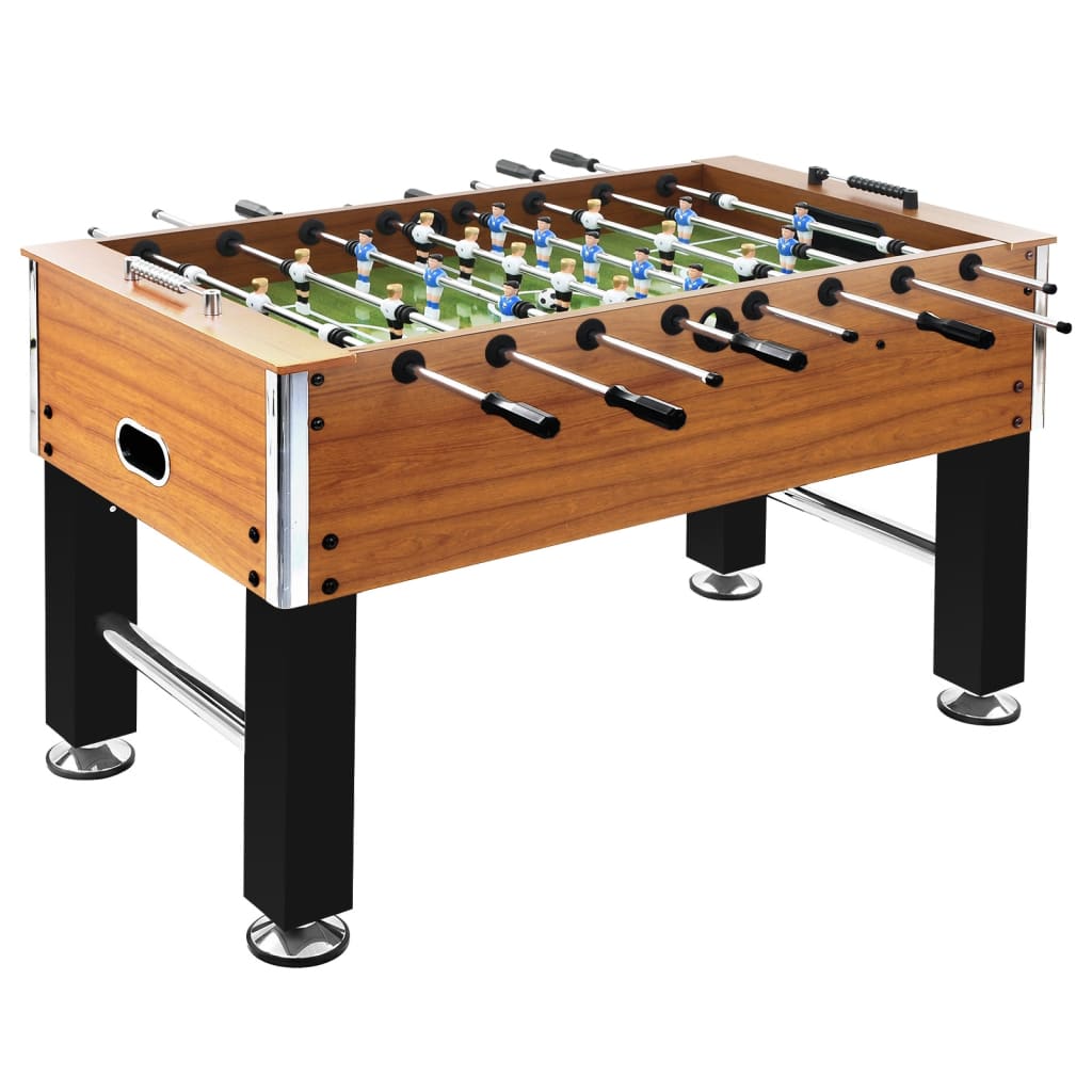 Vidaxl football table 60 kg 140x74.5x87.5 cm steel light brown and black