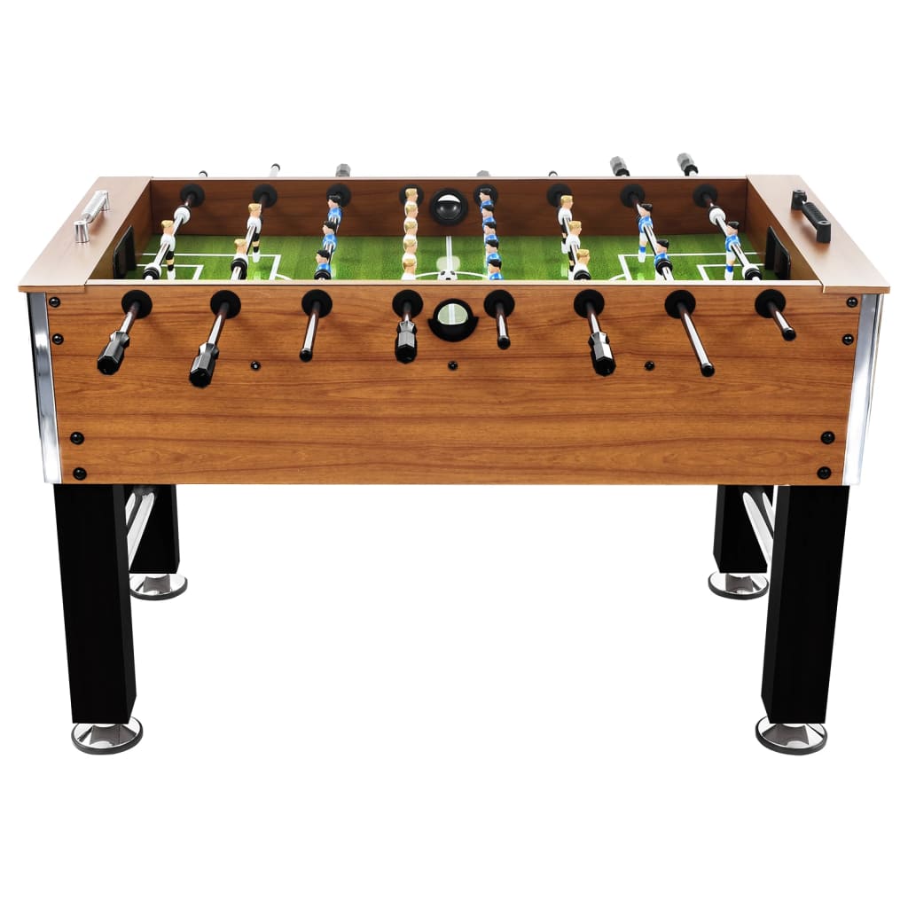 Vidaxl football table 60 kg 140x74.5x87.5 cm steel light brown and black