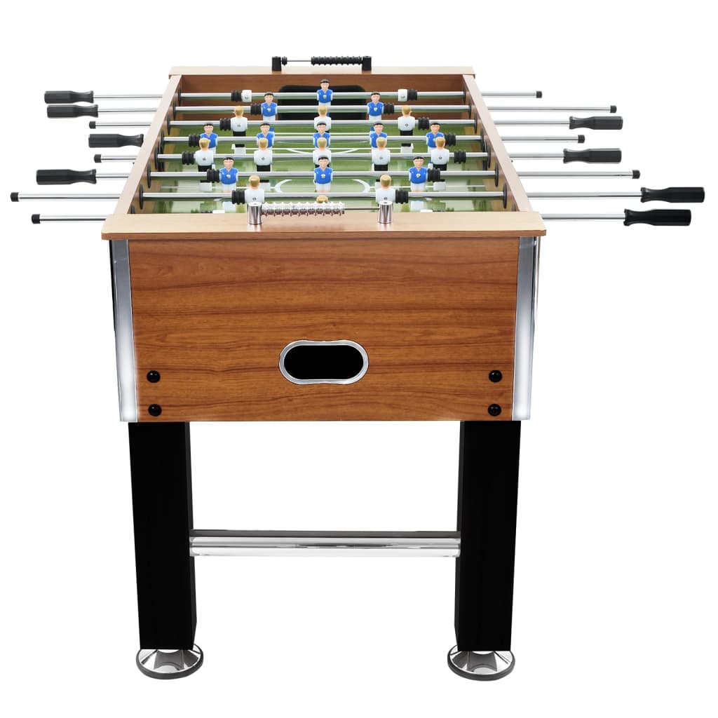 Vidaxl football table 60 kg 140x74.5x87.5 cm steel light brown and black