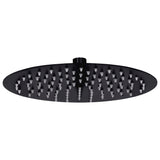 Vidaxl Rain shower head Round 25 cm Stainless steel Black