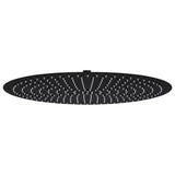 Vidaxl Rain Shower Head Round 50 cm rustfritt stål svart