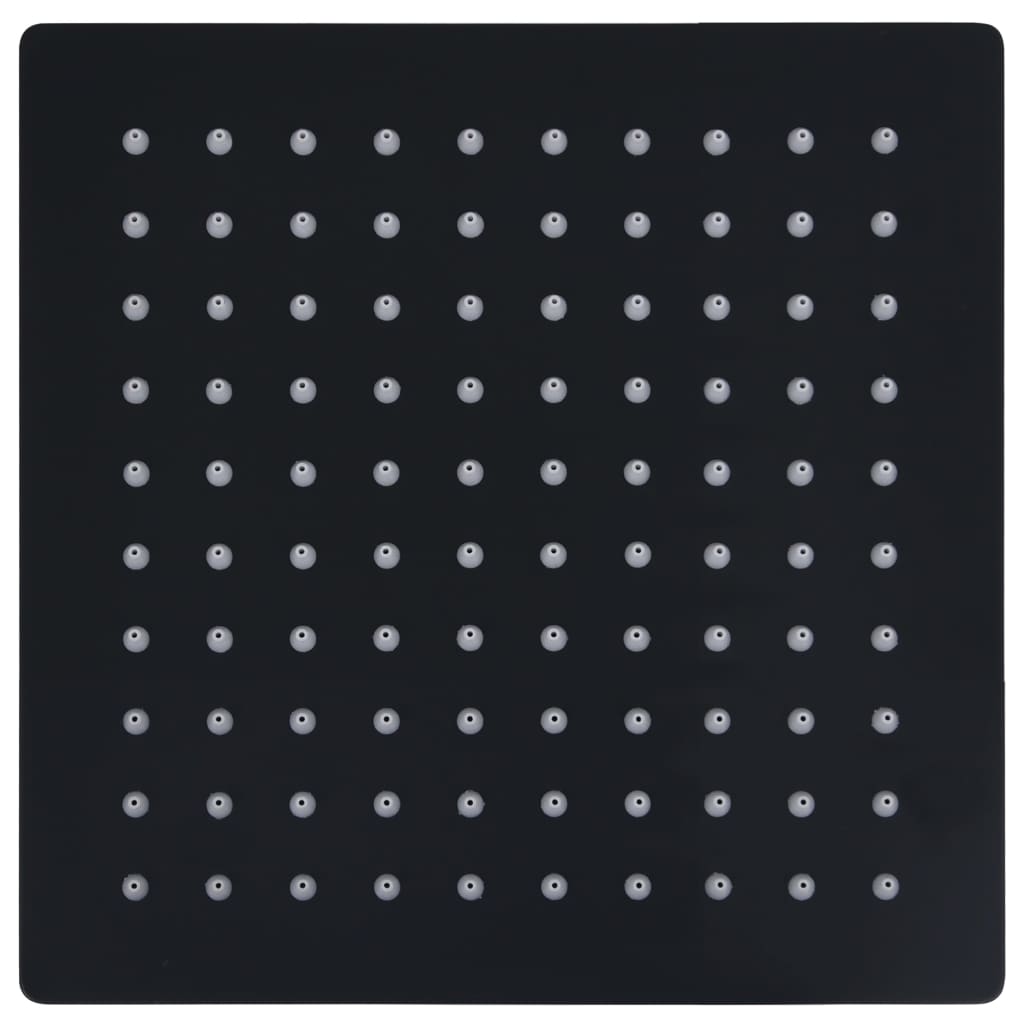 Vidaxl Rain Shower Head Square 20x20 cm in acciaio inossidabile nero