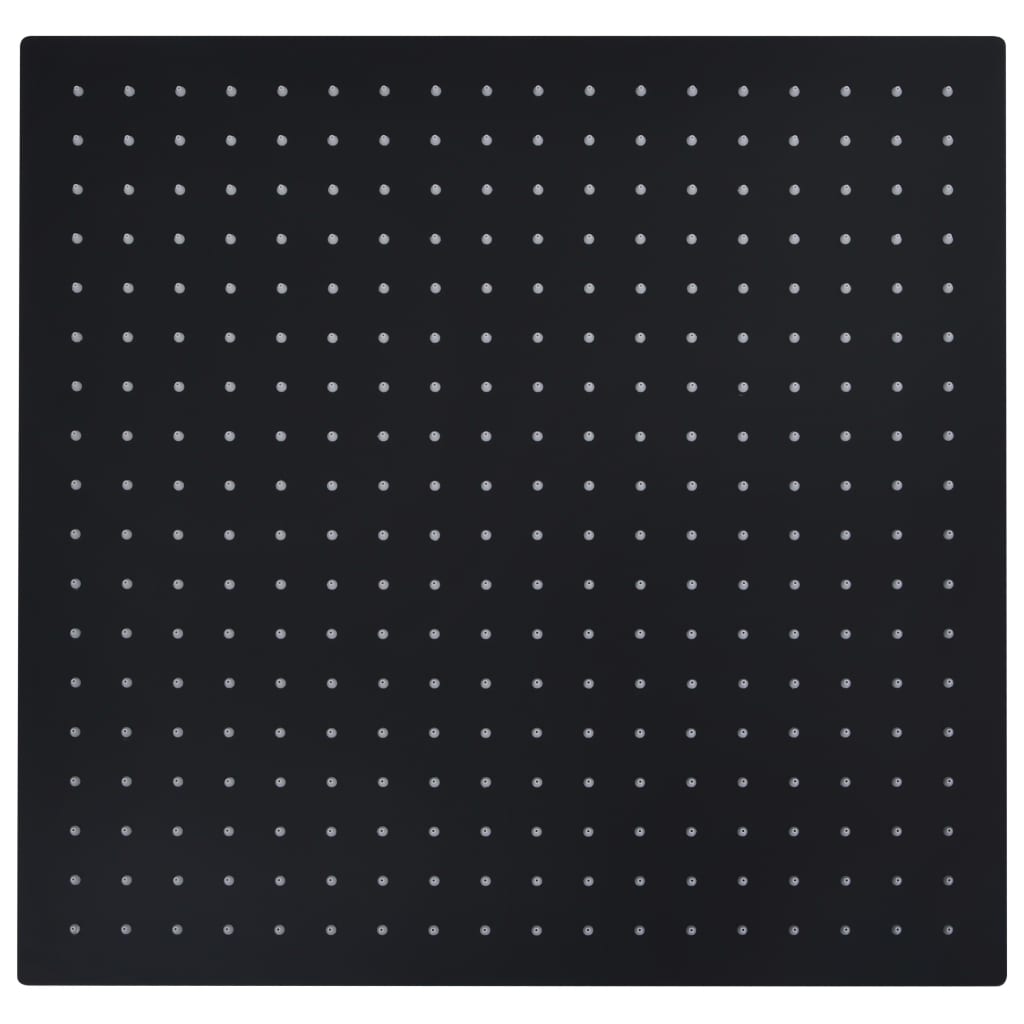 Vidaxl Regen Duschkopf Quadrat 50 x 50 cm Edelstahl schwarz schwarz