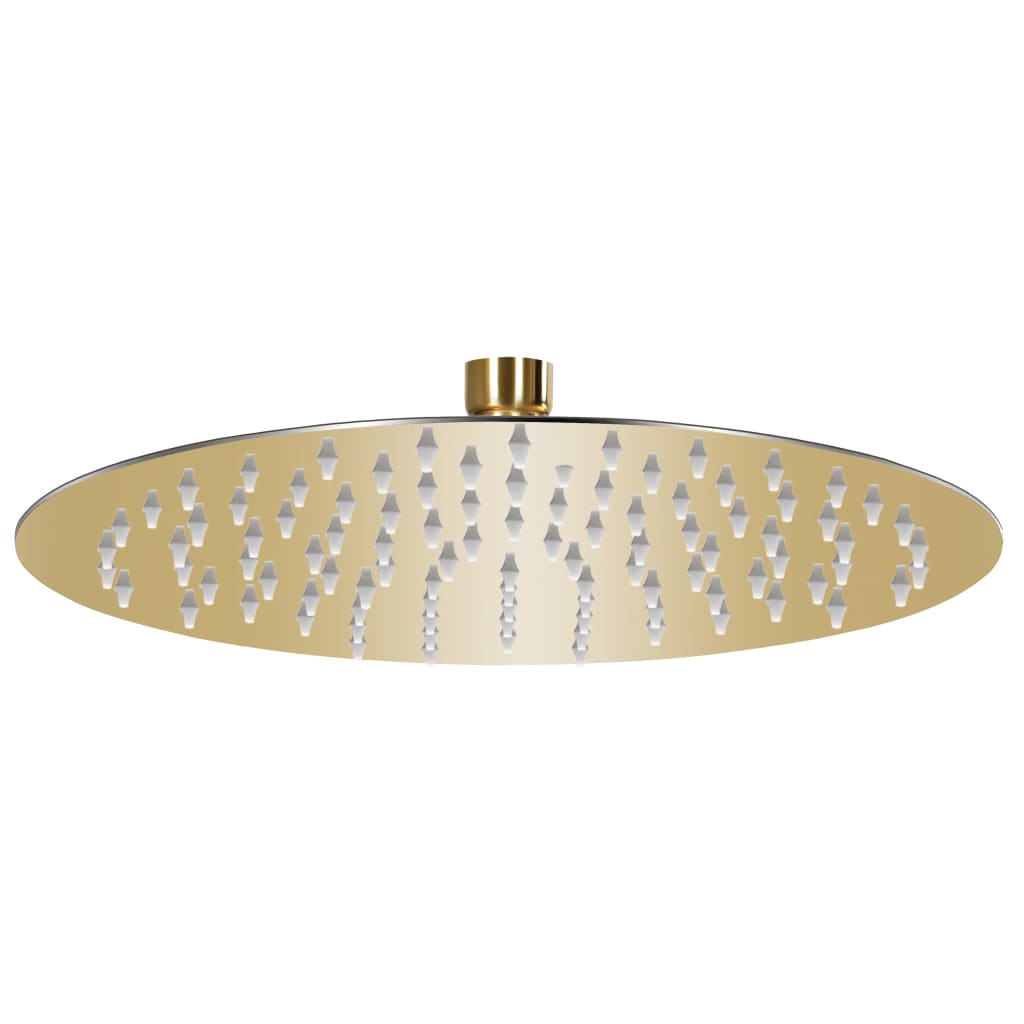 VidaXL Rain shower head Round 25 cm Stainless steel Gold colored