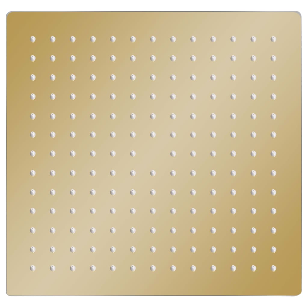 Vidaxl Reen Dusche Kapp Quadrat 30x30 cm Edeless Stol Gold faarweg