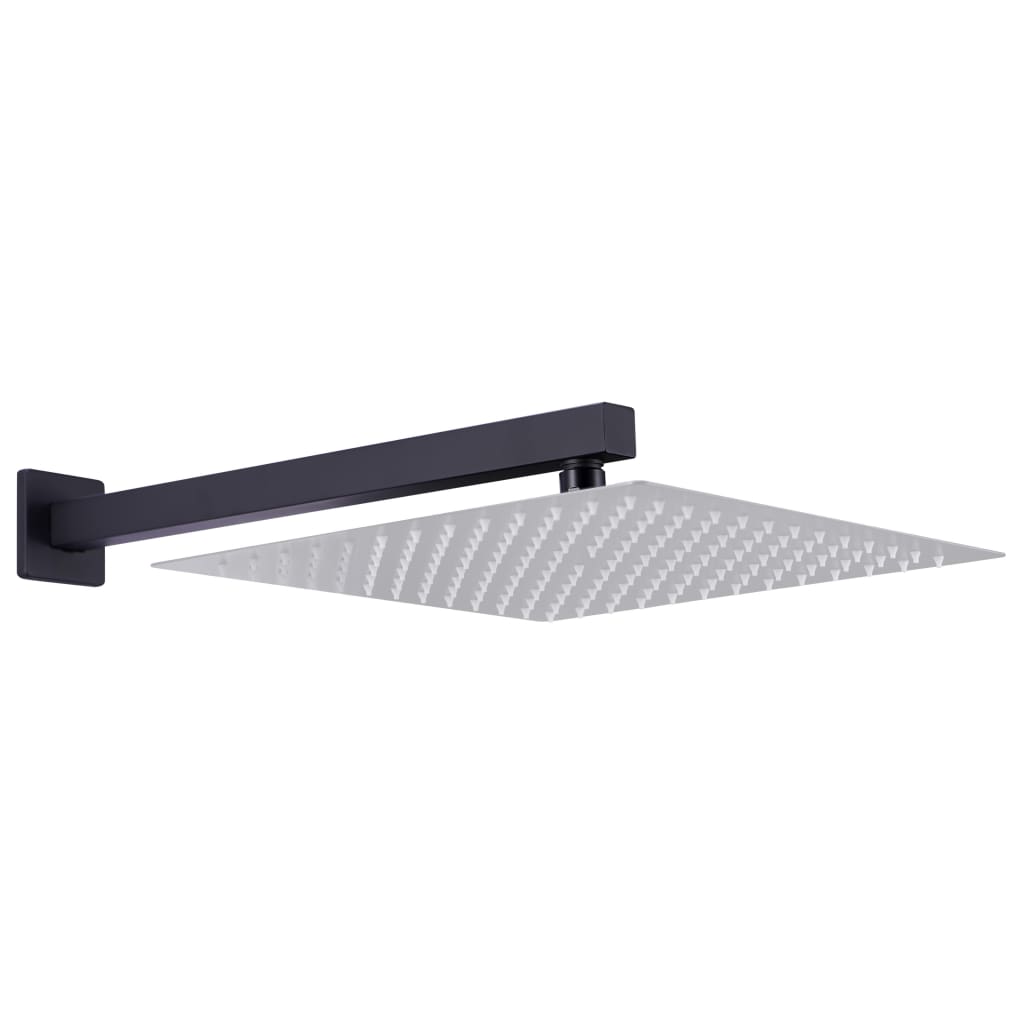 Vidaxl Dusch Arm Square 40 cm Edelstload 201 schwaarz