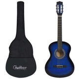 Vidaxl Guitar Classic Beginner med TAS 3 4 36 Blue