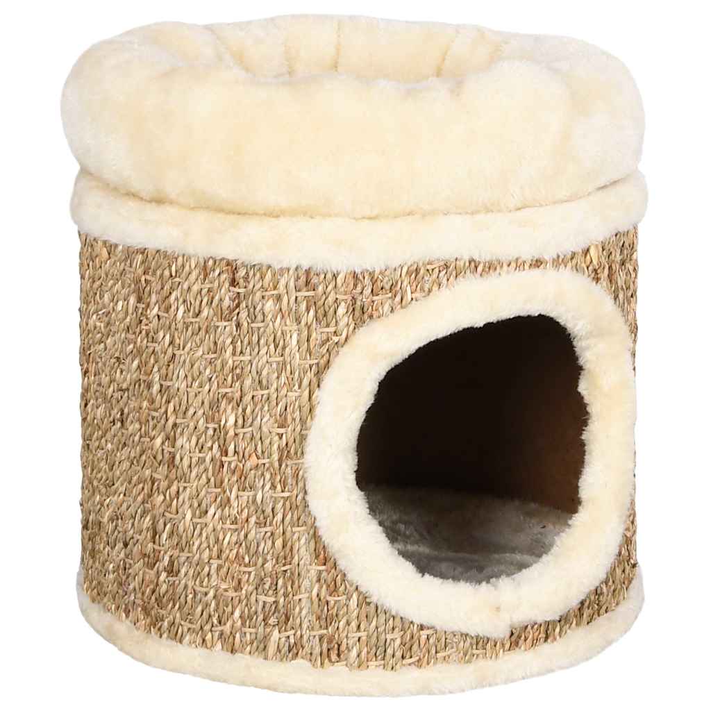 Vidaxl Kattenhuis med luksuriøs pute 33 cm Seagrass