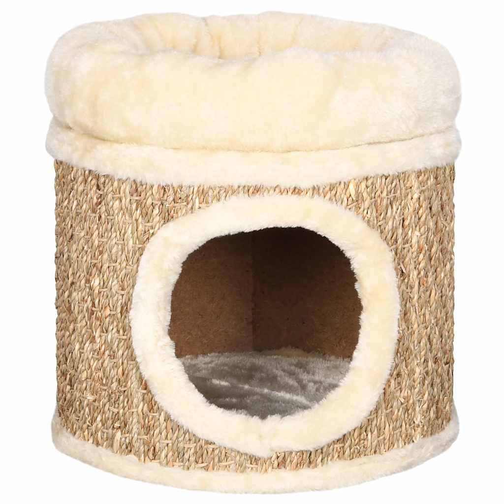 Vidaxl Kattenhuis con cuscino di lusso 33 cm Sealgrass