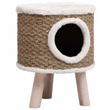 Vidaxl Kattenhuis with wooden legs 41 cm seagrass