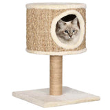 Vidaxl Cat Furniture s domem a poškrábáním po 52 cm mořské řasy