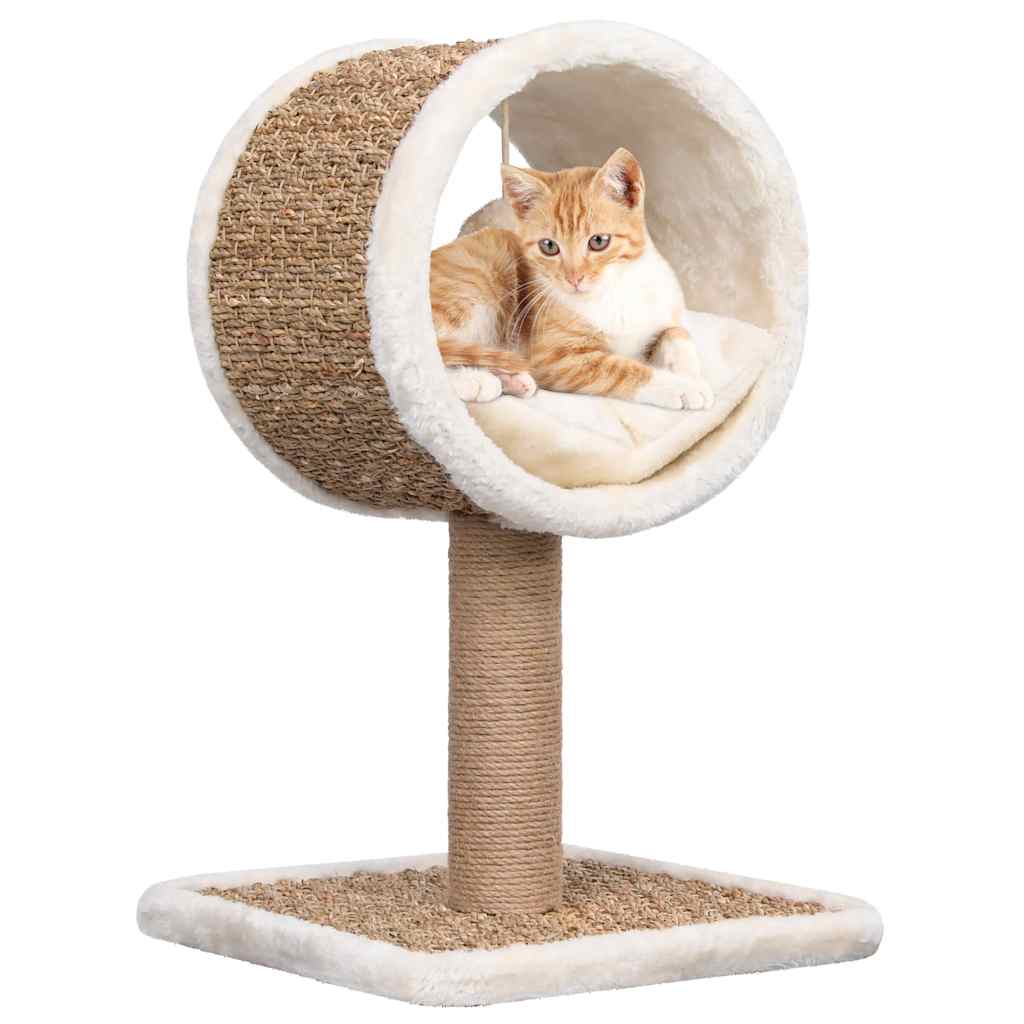 Meubles de chat Vidaxl avec tunnel et jouet 56 cm.