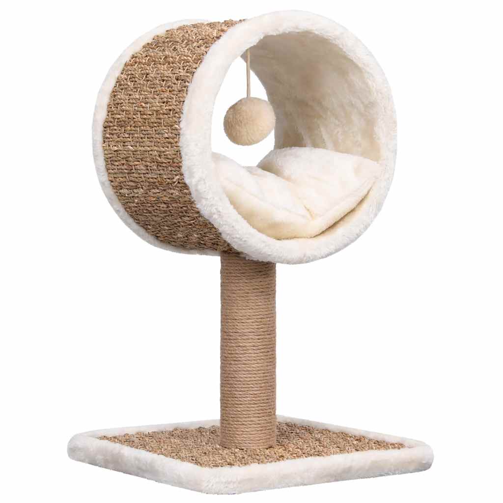 Vidaxl Cat Furniture s tunelem a hračkou 56 cm Seagrass