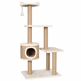 Vidaxl cat furniture with scratching posts 123 cm seagrass