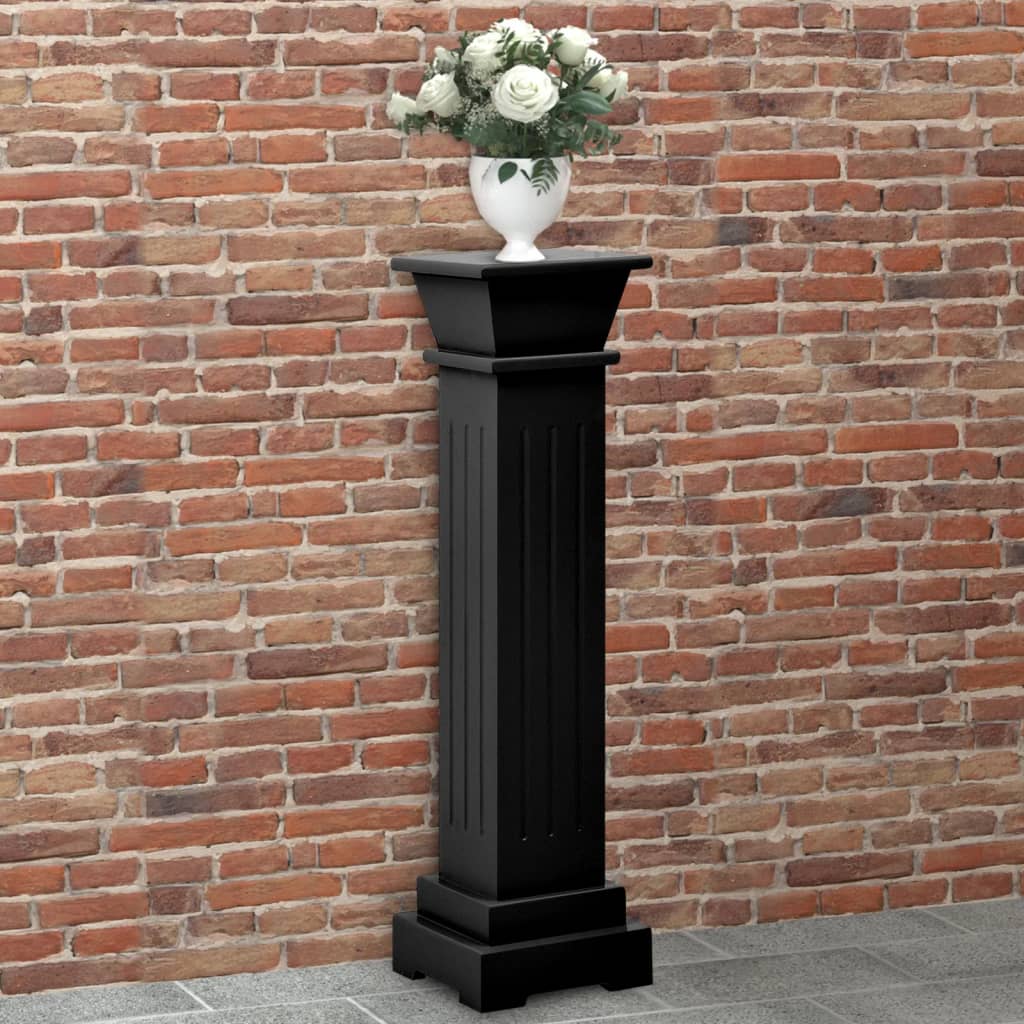 Vidaxl Plant Standard Classic Column Square 17x17x66 cm MDF Black