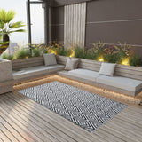 Vidaxl Outside Rug 160x230 cm PP White and Black