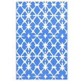 VidaXL Buitenkleed 120x180 cm PP blauw en wit