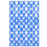 VidaXL Buitenkleed 190x290 cm PP blauw en wit