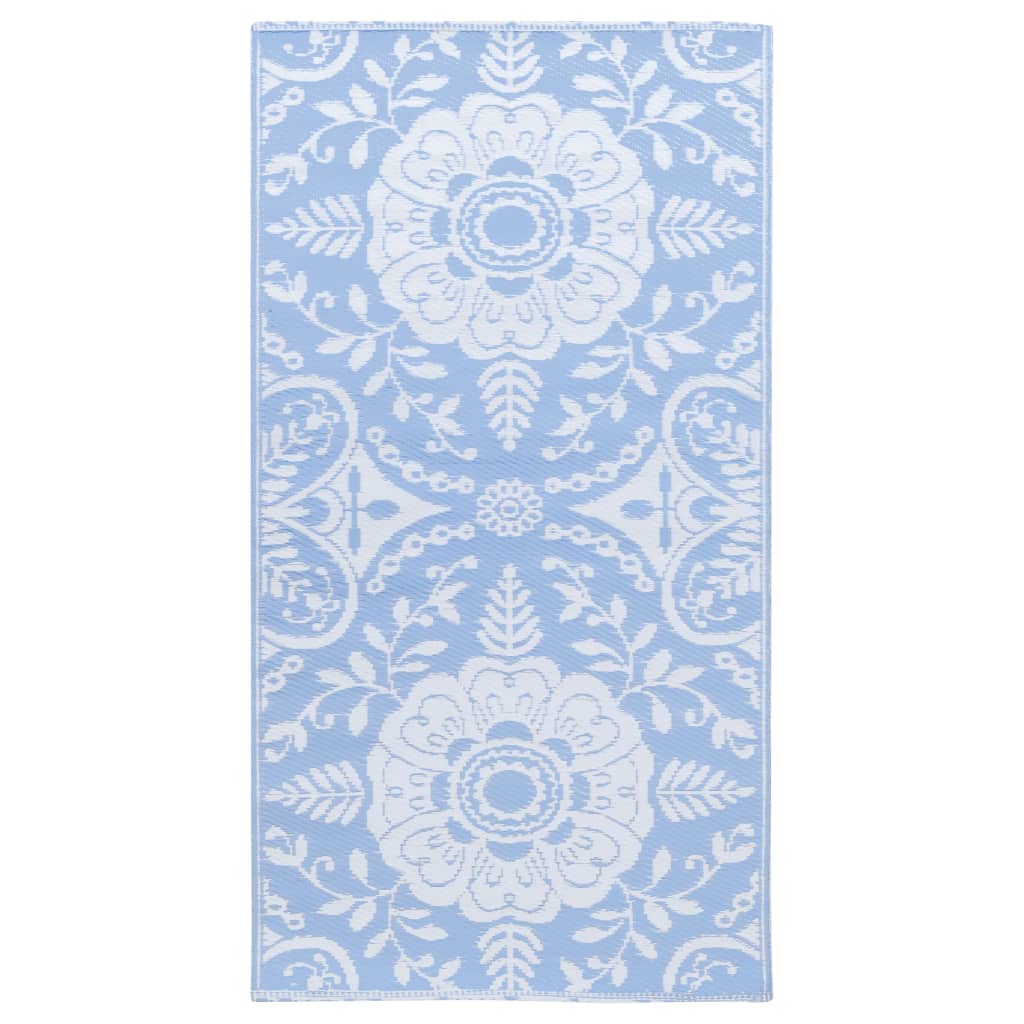 Vidaxl Fuera de la alfombra exterior 80x150 cm PP Baby Blue