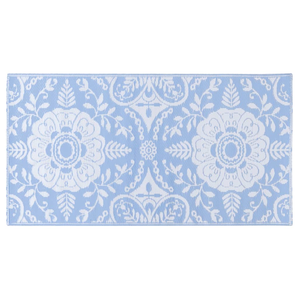 Vidaxl Fuera de la alfombra exterior 80x150 cm PP Baby Blue