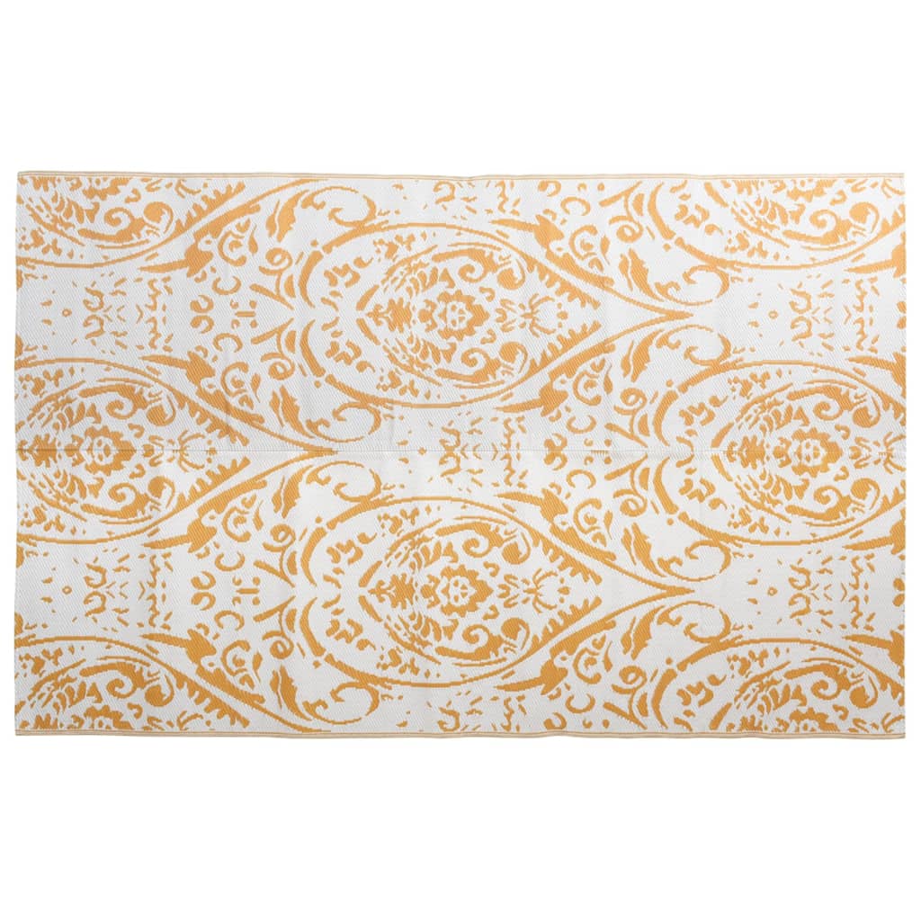 VidaXL outside rug arakil 190x290 cm pp orange and white