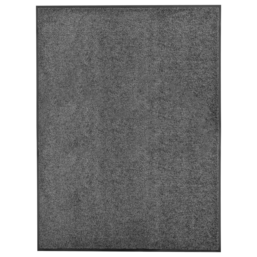 Vidaxl Doormat wäschen 90x120 cm Anthracit