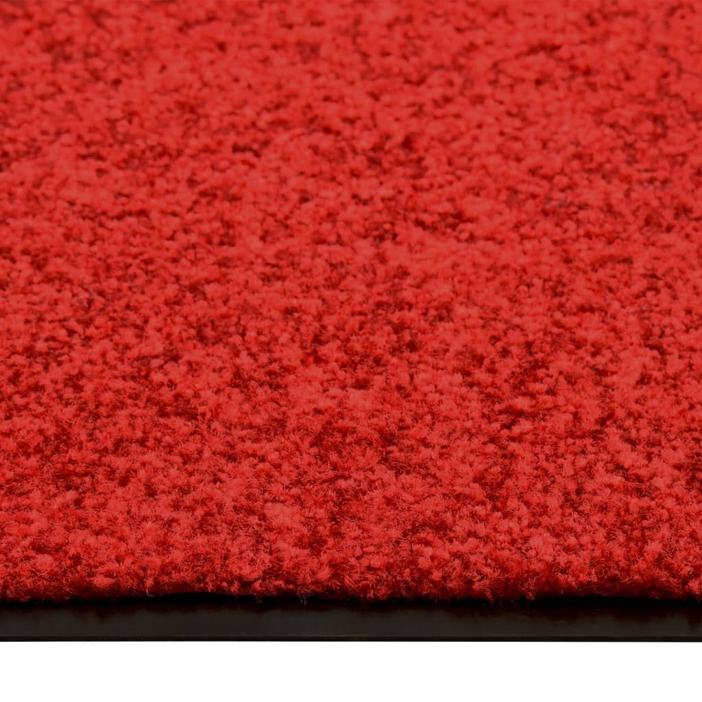 VidaXL Deurmat wasbaar 90x120 cm rood