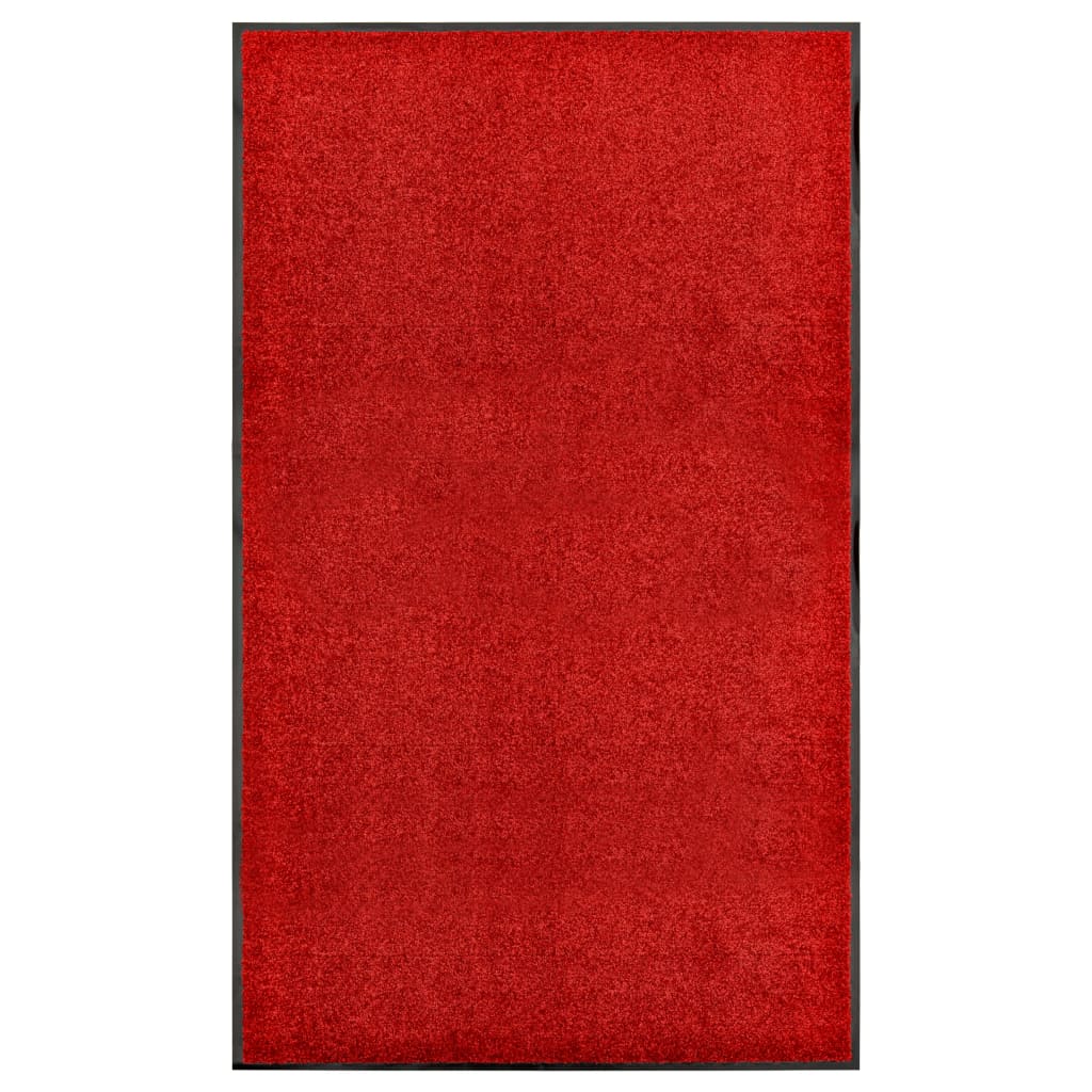 VidaXL Deurmat wasbaar 90x150 cm rood