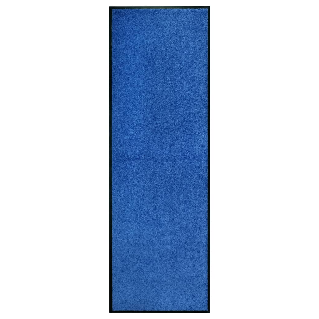 VidaXL Deurmat wasbaar 60x180 cm blauw