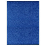 VidaXL Deurmat wasbaar 90x120 cm blauw