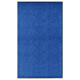 VidaXL Deurmat wasbaar 90x150 cm blauw