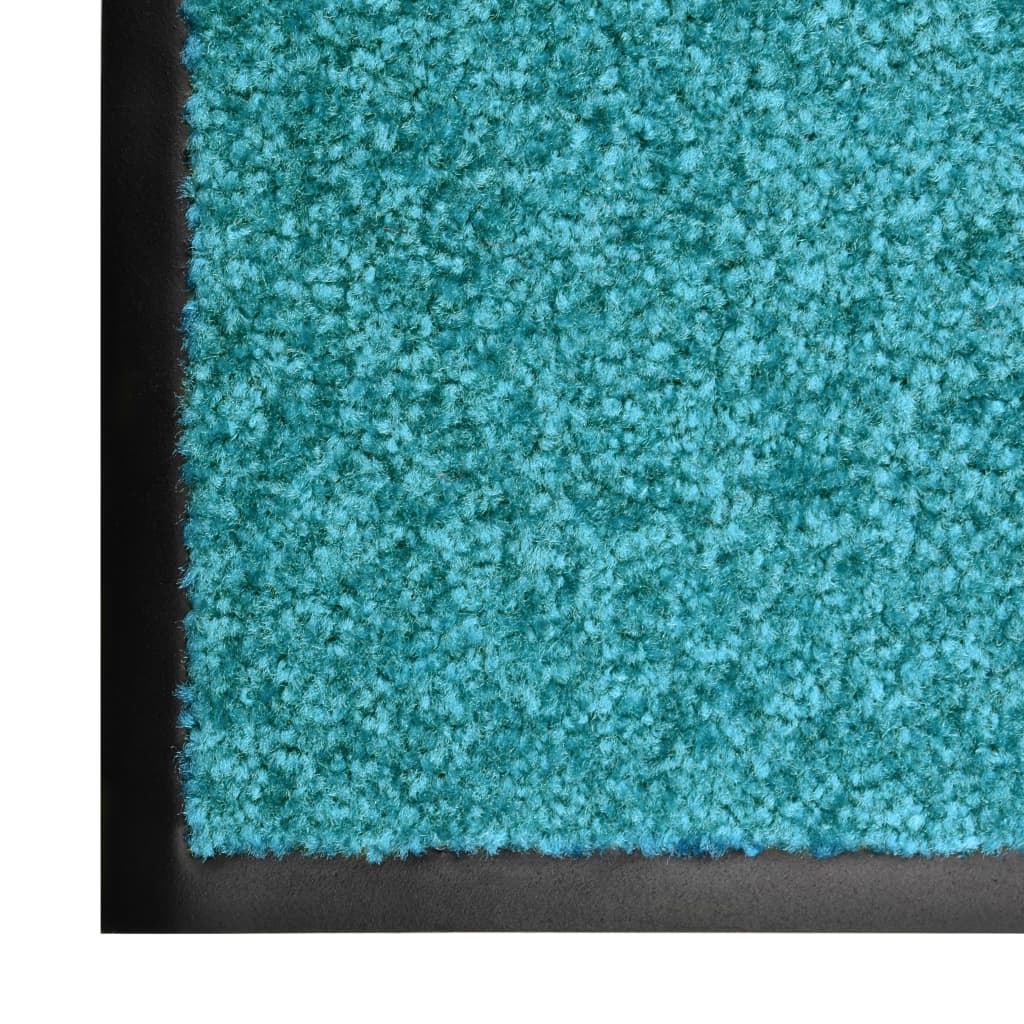 Vidaxl Doormat vaskbar 40x60 cm cyan