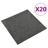 Baldosas de alfombra Vidaxl 20 st 5 m² 50x50 cm antracita