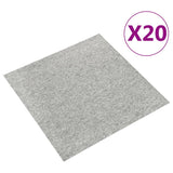 Carreaux de moquette vidaxl 20 st 5 m² 50x50 cm gris clair