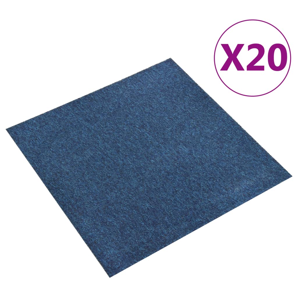 Vidaxl Carpet tiles 20 st 5 m² 50x50 cm dark blue