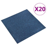 Piastrelle di moquette Vidaxl 20 st 5 m² 50x50 cm blu scuro