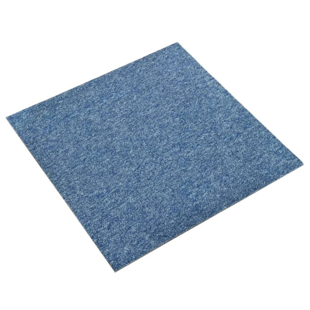 Carreaux de moquette vidaxl 20 st 5 m² 50x50 cm bleu