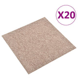 Carreaux de moquette vidaxl 20 st 5 m² 50x50 cm beige