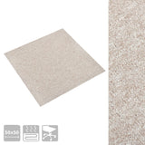 Vidaxl Carpet tiles 20 st 5 m² 50x50 cm light beige