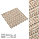 Vidaxl Carpet tiles 20 st 5 m² 50x50 cm striped beige