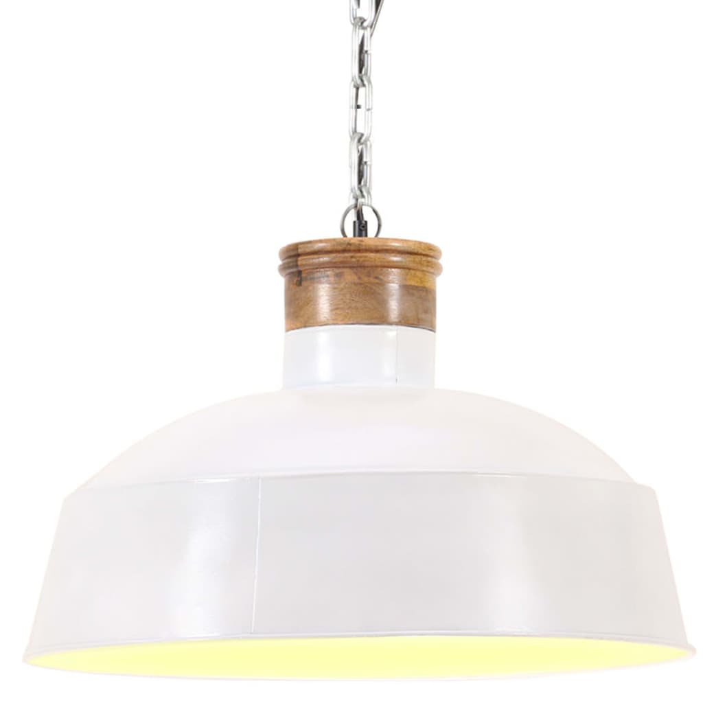 Vidaxl hänkend Lamp industriell E27 58 cm wäiss