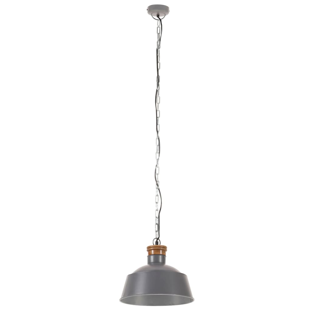 Vidaxl Hanging Lamp Industrial E27 32 cm grå