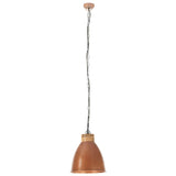 Vidaxl Hanging Lamp Industrial E27 35 cm železo a pevné dřevo měď Color