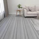 Vidaxl Floorboards Self -adhesive 55 st 5.11 m² PVC light gray