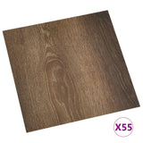 Vidaxl Historeboards selwer -Aadhesive 55 st 5.11 m² ass pvc Brown