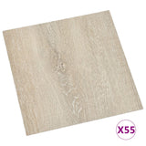 Vidaxl golvbrädor självhäftande 55 ST 5,11 m² PVC Beige