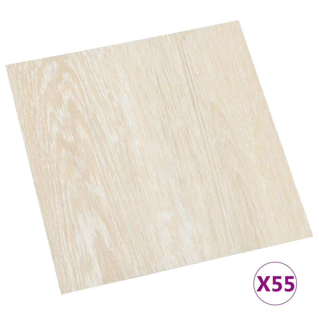 VidaXL Vloerplanken zelfklevend 55 st 5,11 m² PVC beige