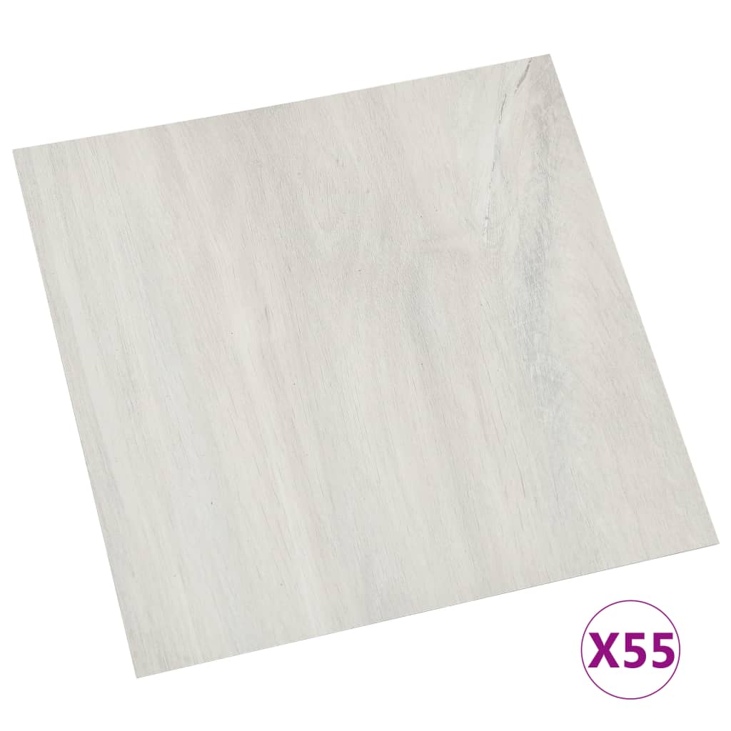 Vidaxl Floorboards auto-adhésif 55 ST 5,11 m² crème PVC