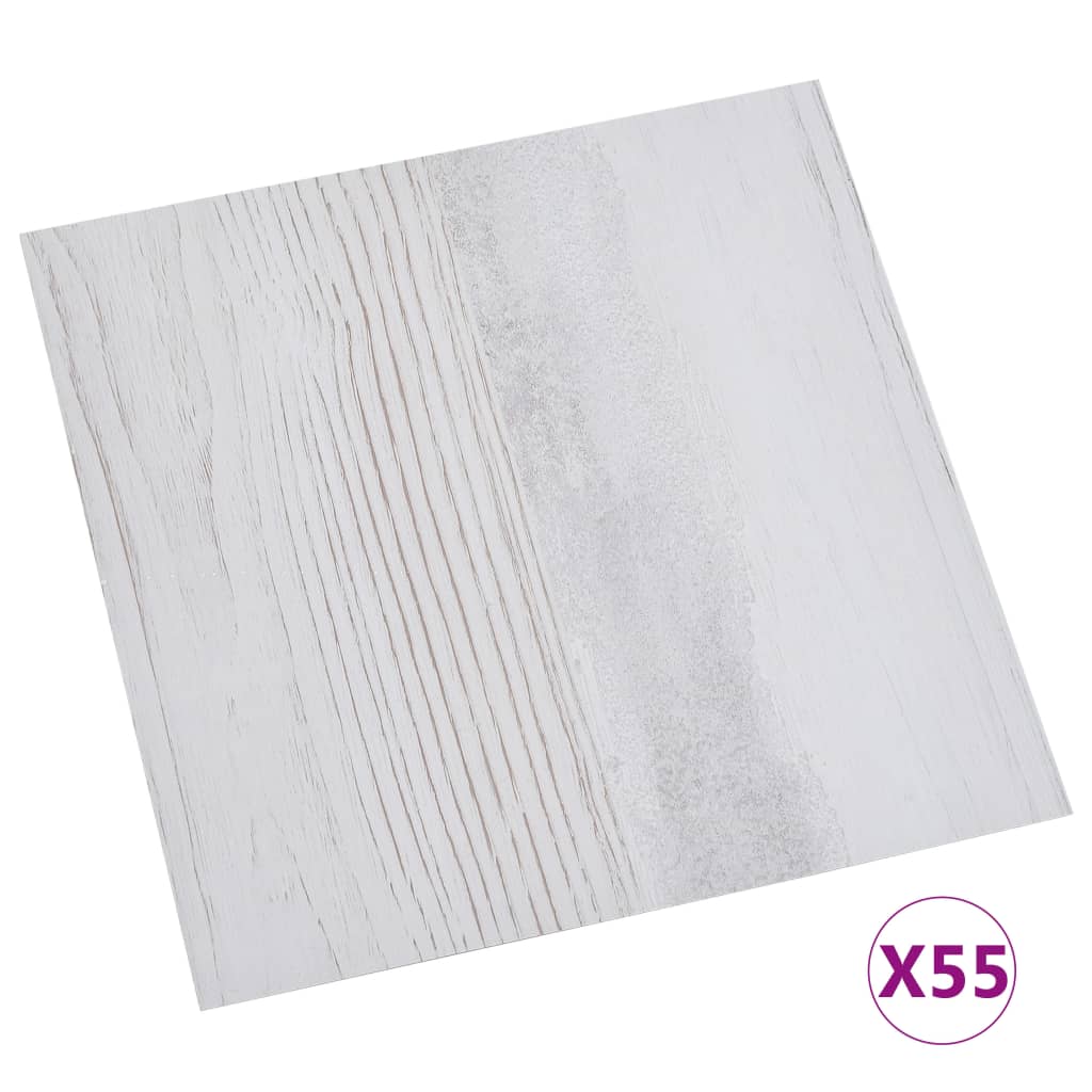 Tablas de piso Vidaxl autoadhesivo 55 st 5.11 m² PVC gris claro