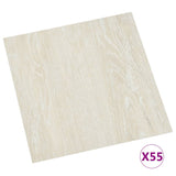 Vidaxl Floorboards auto-adhésif 55 ST 5,11 m² crème PVC